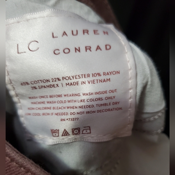 LC Cuffed Skiny Ankle Mauve Jeans LC Lauren Conrad SZ 10 - Picture 3 of 5